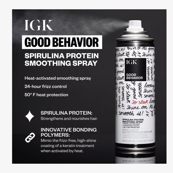 IGK Good Behavior Spirulina Protein Smoothing Spray - Picture 2 of 2